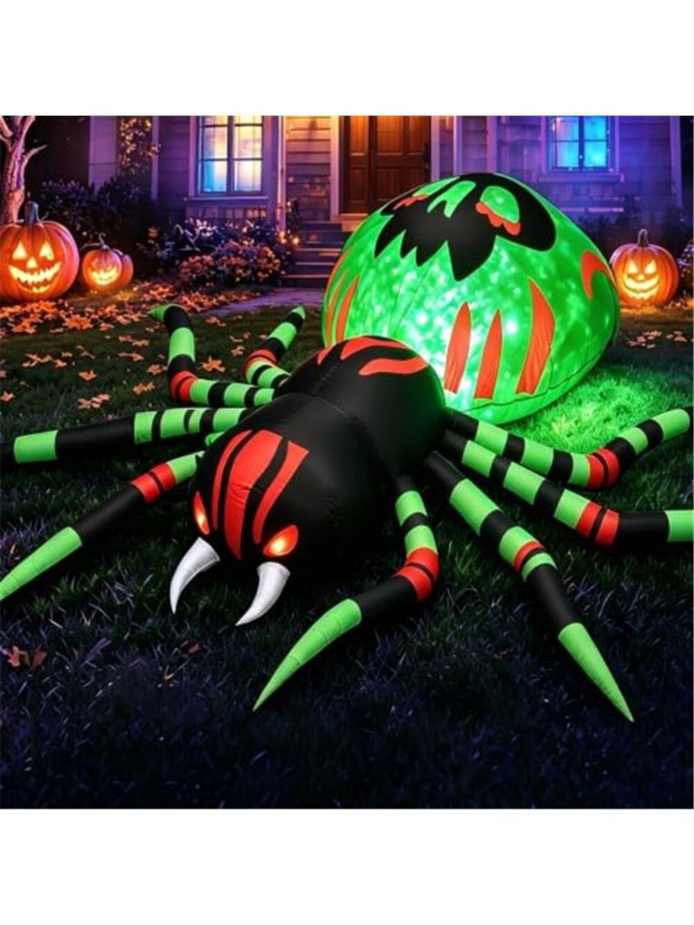 11FT Halloween Inflatables Spider Outdoor Decorations for Yard, Giant Blow up